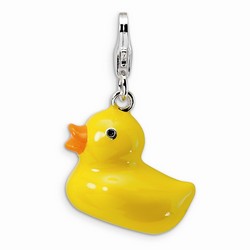 Large Yellow Duck 3-D Charm By Amore La Vita
