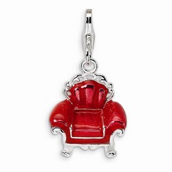 Red Overstuffed Chair Charm By Amore La Vita
