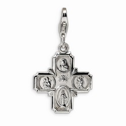 4-Way Cruciform Medal Charm By Amore La Vita