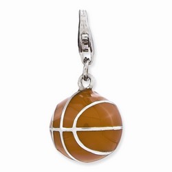 Brown Basketball 3-D Charm By Amore La Vita