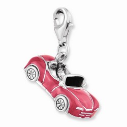 3-D Pink Convertible Car Charm By Amore La Vita