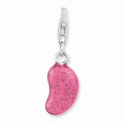 3-D Pink Bean Charm By Amore La Vita