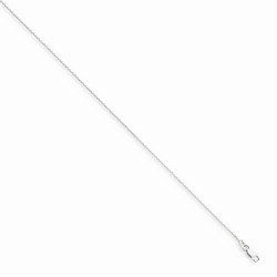 1.25 mm Cable Chain Anklet in 925 Sterling Silver