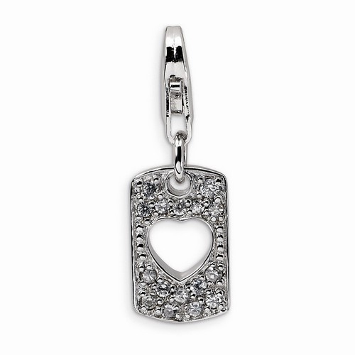 Cut-Out Love Heart Clip-On Charm By Amore La Vita
