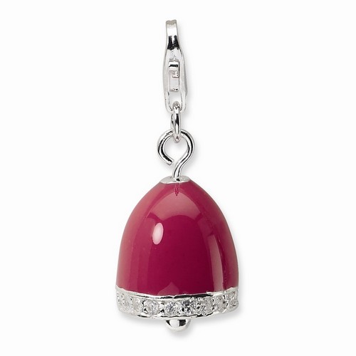 Pink Movable Wedding Bell 3-D Charm By Amore La Vita