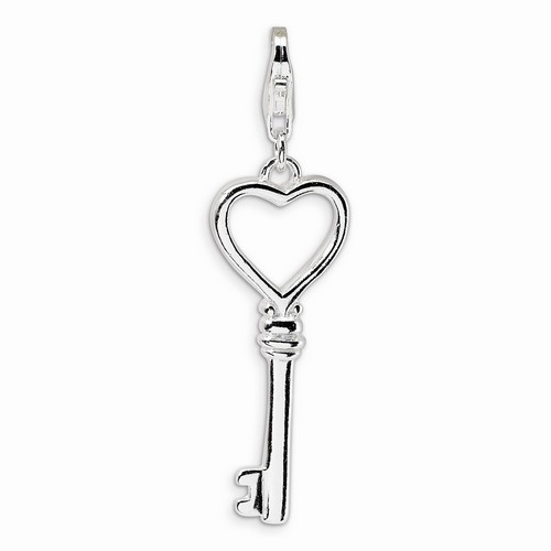 Open Heart Key Charm By Amore La Vita