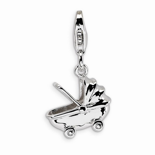 Small Baby Carriage Charm By Amore La Vita