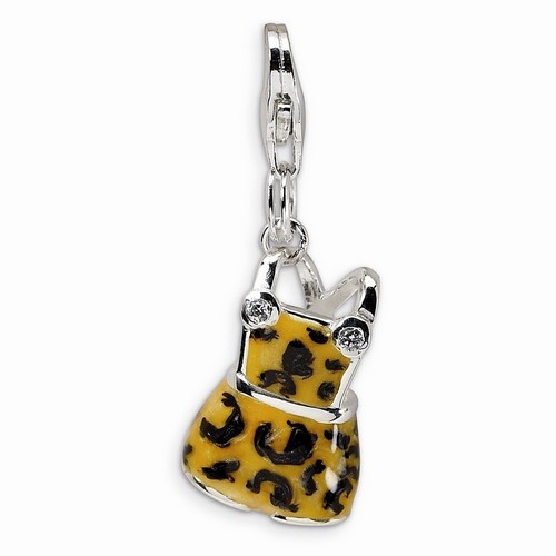 Black And Yellow Leopard Print Overall Charm By Amore La Vita