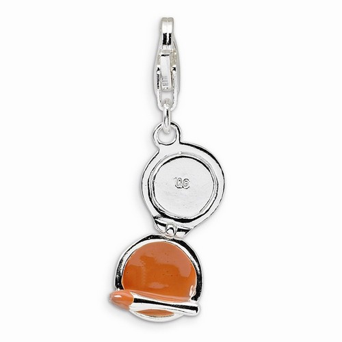 Orange Moveable Compact Makeup Mirror Charm By Amore La Vita