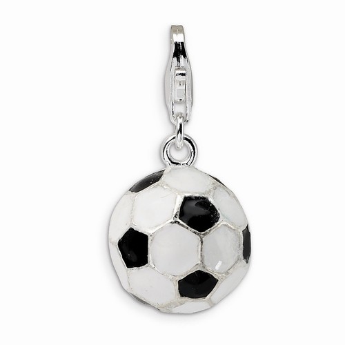 Large Vintage Soccer Ball 3-D Charm By Amore La Vita