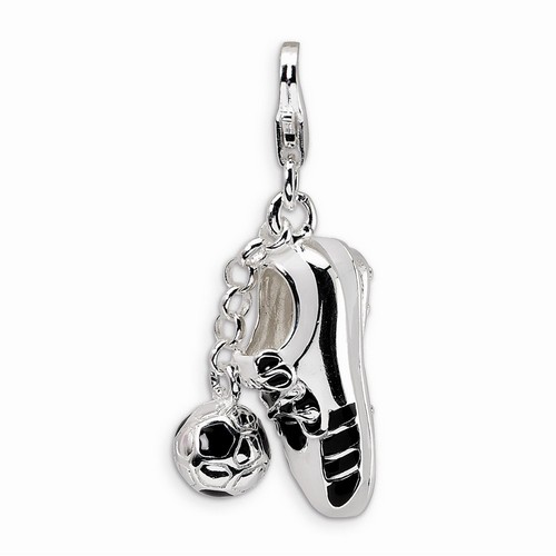 Moveable Soccer Ball And Cleat 3-D Charm By Amore La Vita