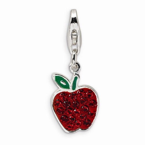 Red Preciosa Crystal Apple Charm By Amore La Vita
