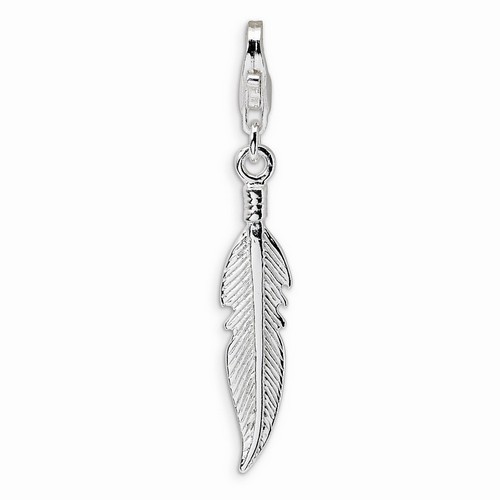 Feather 3-D Charm By Amore La Vita