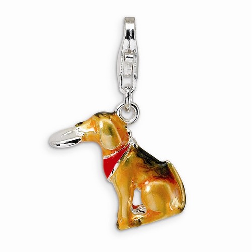 Dog Charm with Toy in 3-D By Amore La Vita