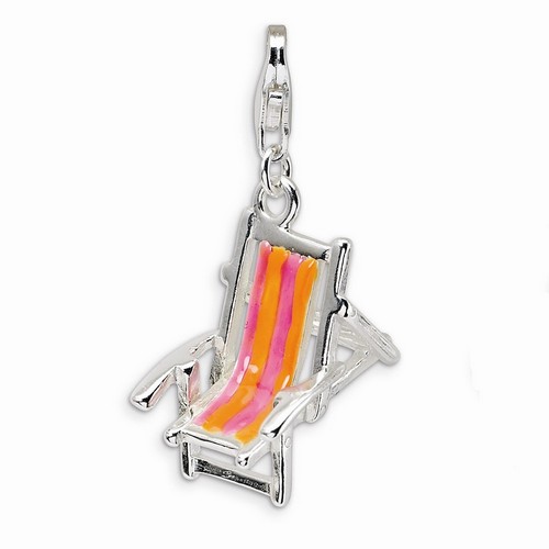 Orange Beach Chair 3-D Charm By Amore La Vita