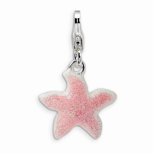 Pink Sparkle Starfish Charm By Amore La Vita