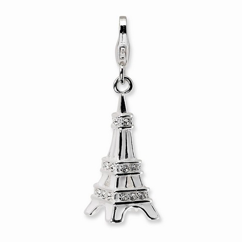 Eiffel Tower 3-D Charm With Swarovski Elements By Amore La Vita