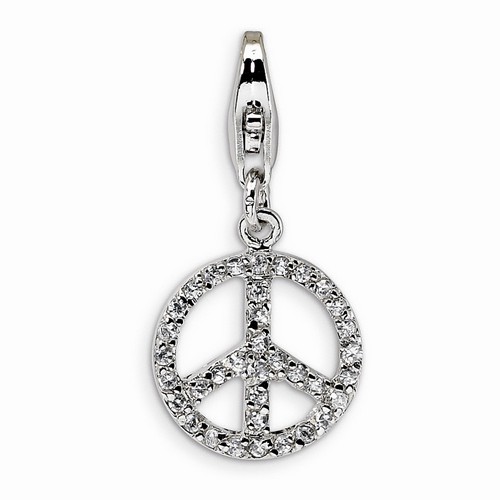 Small Peace Symbol Charm By Amore La Vita