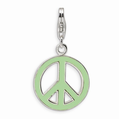 Green Peace Symbol Charm By Amore La Vita