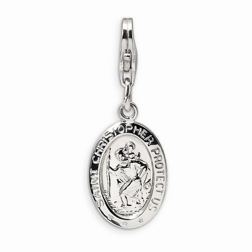 Small Oval St. Christopher Medal Charm By Amore La Vita