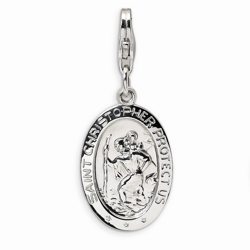 Large Oval St. Christopher Medal Charm By Amore La Vita