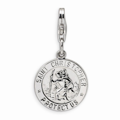 Small Round St. Christopher Medal Charm By Amore La Vita