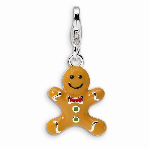 Yellow Gingerbread Man 3-D Charm By Amore La Vita