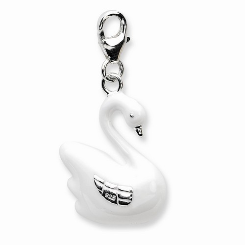Sitting Swan Charm By Amore La Vita