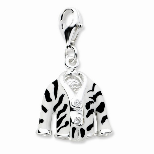 Zebra Print Jacket Charm By Amore La Vita