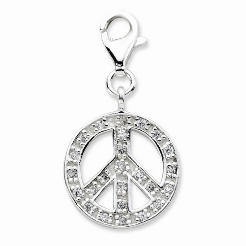 Medium Peace Symbol Charm By Amore La Vita