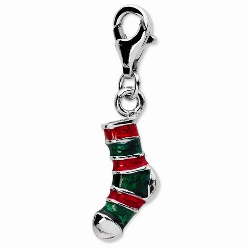 Green And Red Stocking Charm By Amore La Vita