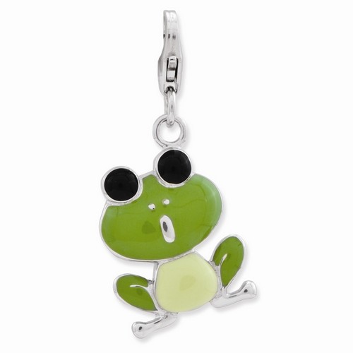 Green Frog 3-D Charm By Amore La Vita