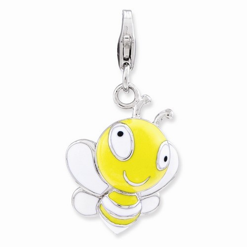 Smiley Face Bumble Bee 3-D Charm By Amore La Vita