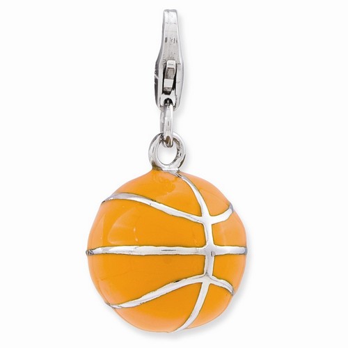 Orange Basketball 3-D Charm By Amore La Vita