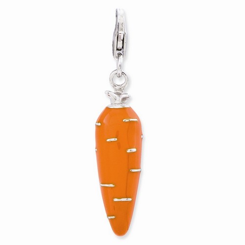 Orange Carrot 3-D Charm By Amore La Vita