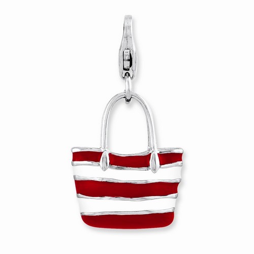 3-D Stripe Tote bag Charm By Amore La Vita