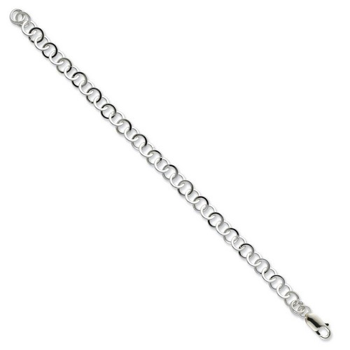 Fancy Link Bracelet in 925 Sterling Silver