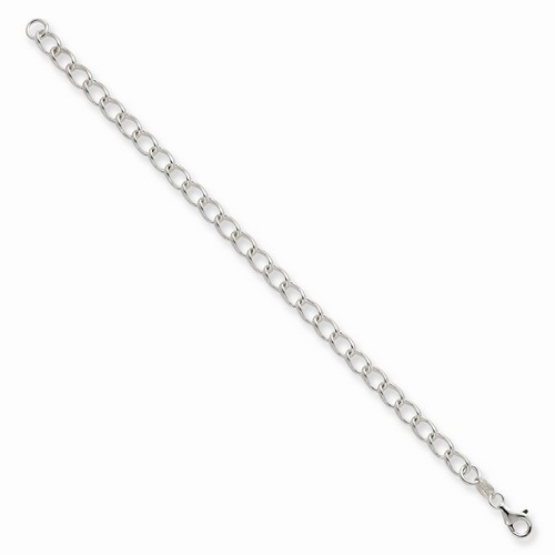 5.3 mm Curb Chain Bracelet in 925 Sterling Silver